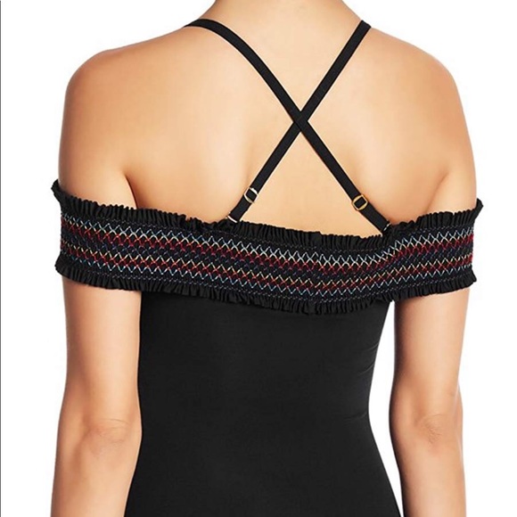 Blue Rod Bettie Off Shoulder Bandeau Black 1183 - Picture 4 of 8